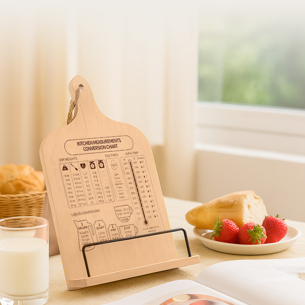 【上手家居】實木食譜架 原木色(閱讀書架/閱讀架/讀書架/看書架), , large