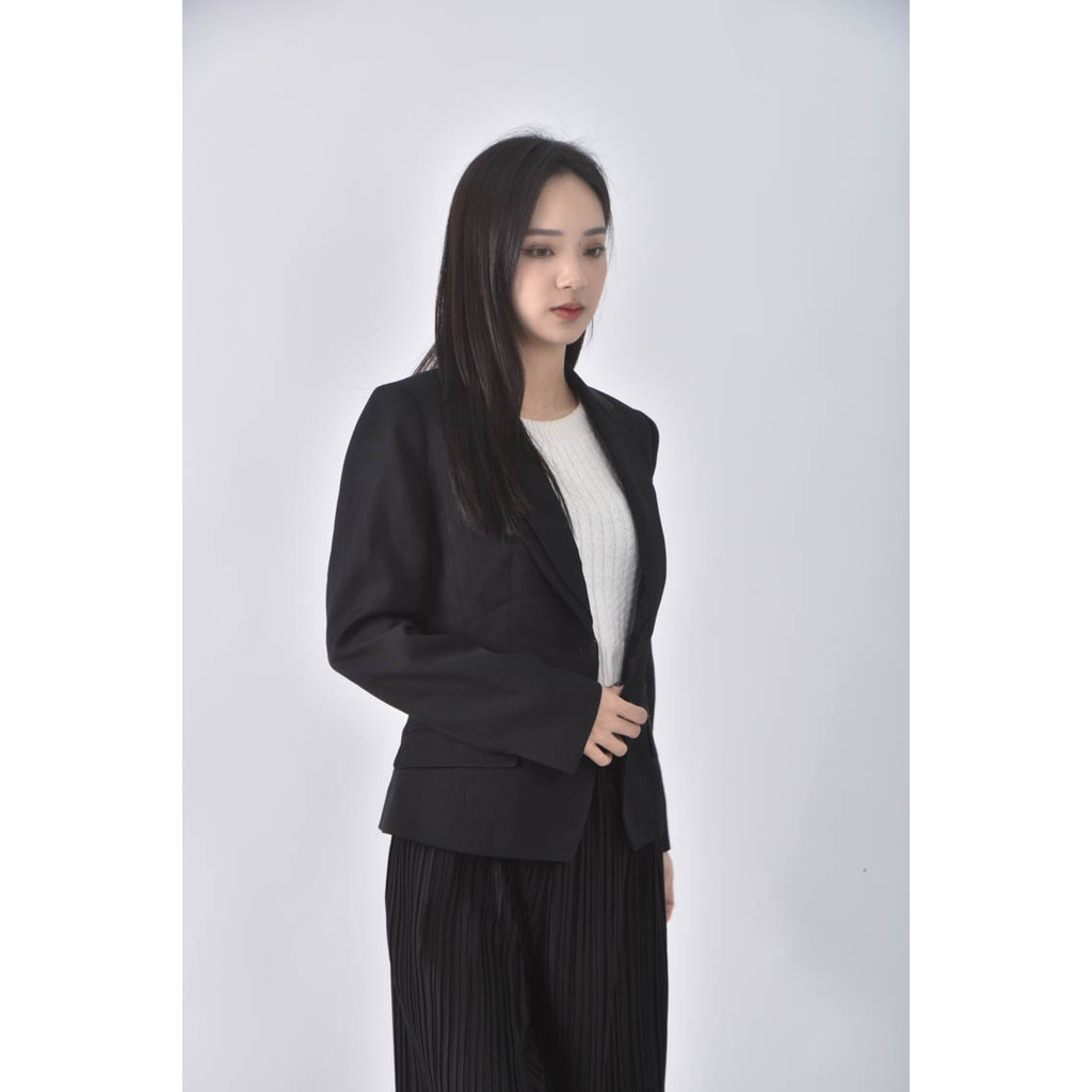 (S) g2000西裝排扣黑色外套二手衣, , large