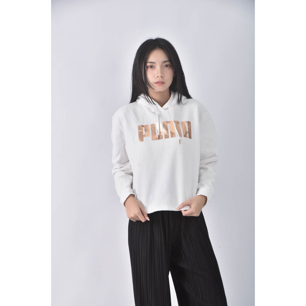 (XL) puma內刷毛白色長袖上衣二手衣, , large