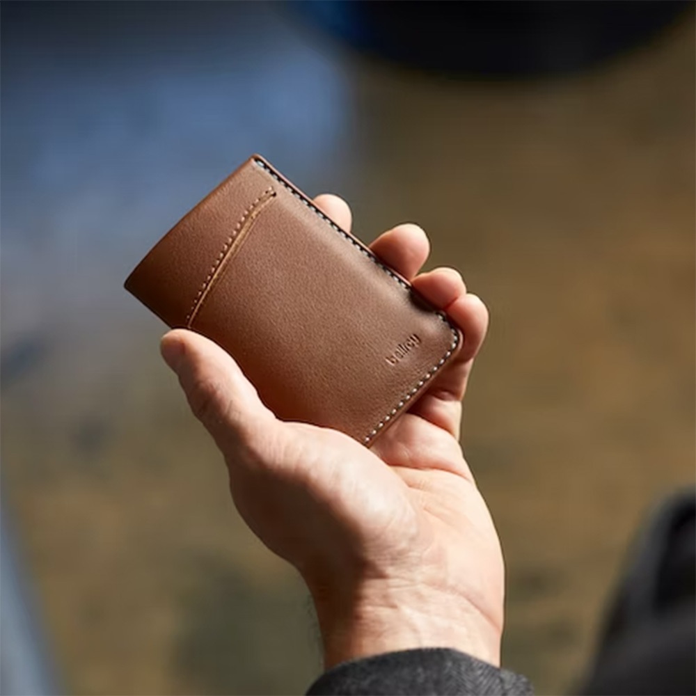 Bellroy 超薄皮夾 卡夾 優質皮革-深海藍, , large