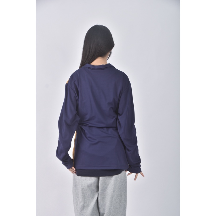 (XL) easy main兩件式藍色長袖上衣二手衣, , large