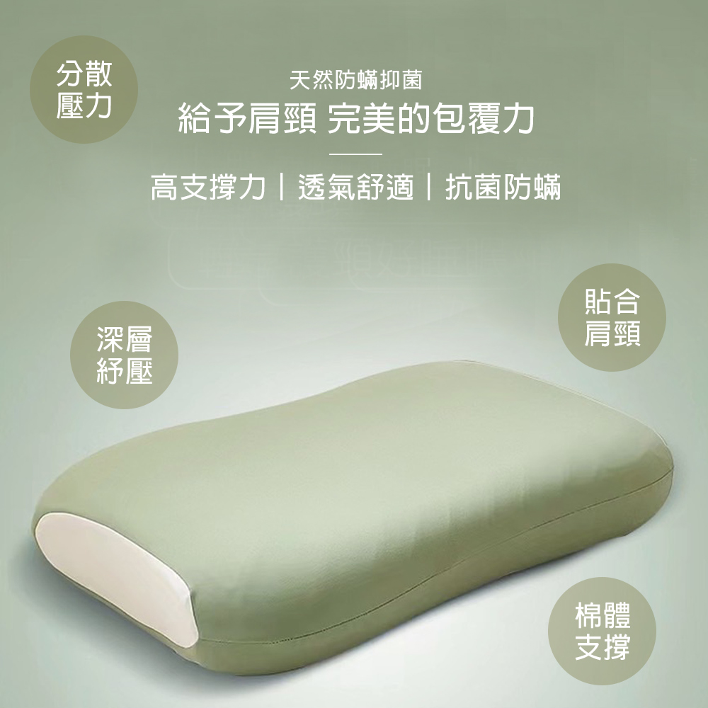 【Galatea葛拉蒂】C B D人體工學護頸舒棉記憶枕, , large
