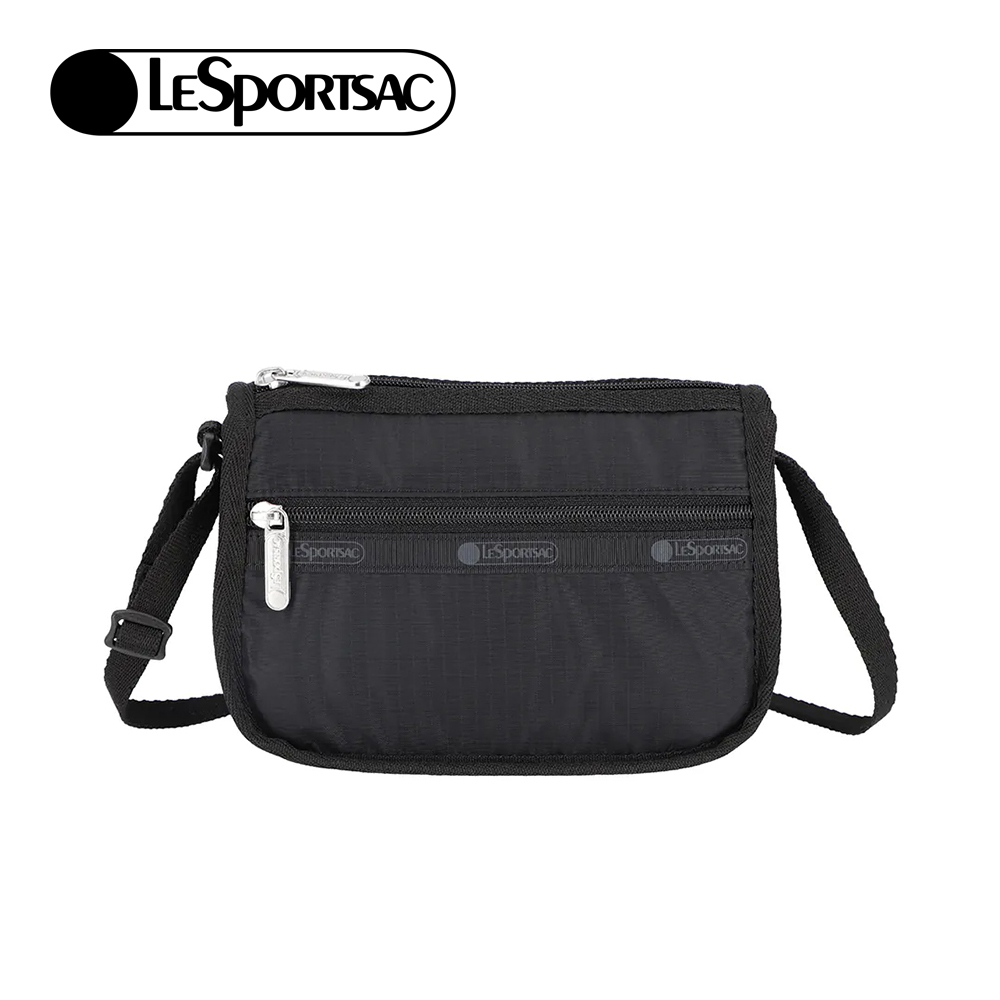 Lesportsac 時尚迷你小型斜背包 側背包 小廢包 手機包 送禮 禮物 女包 情人節禮物(永恆黑)L252-3537P-R086, , large