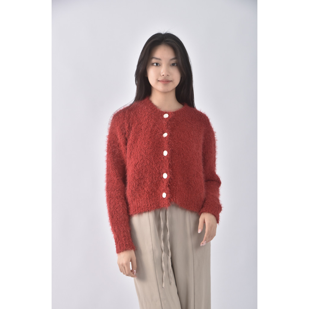 (XL) 圓領紅色外套二手衣, , large