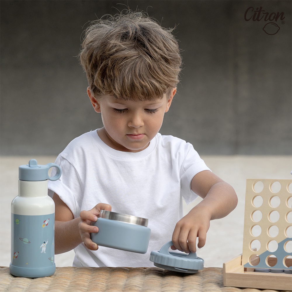 官方直營【Citron】雙層食品保溫罐_霧靄藍, , large