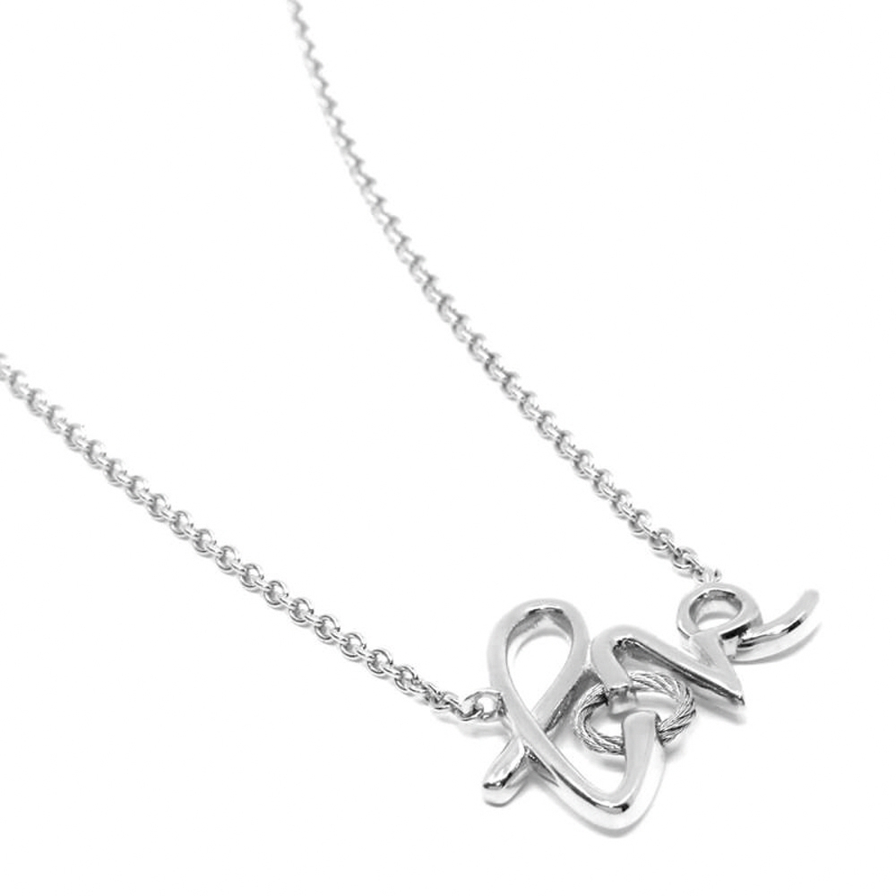 CHARRIOL 夏利豪 Silver necklace with Rh platiing 鋼索項鍊, , large