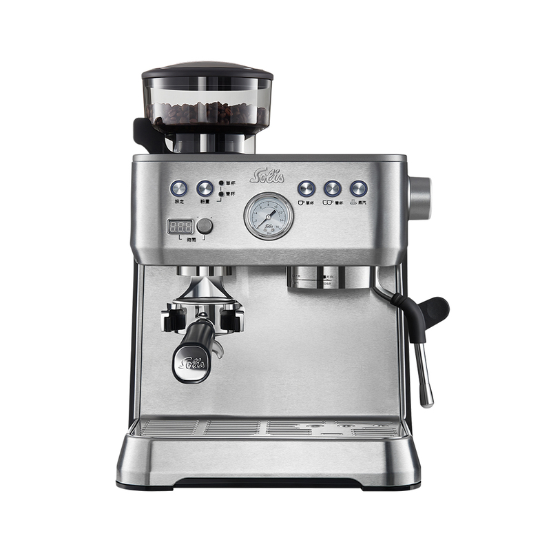 【Solis】Grind & Infuse Perfetta Espresso Coffee Machine - Silver, , large