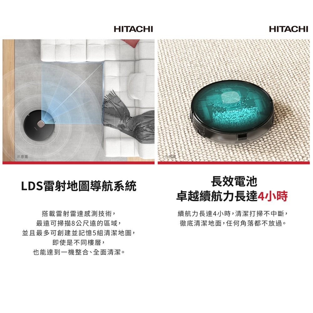 HITACHI 日立 濕拖掃地機器人 香檳金 RVX20P RV-X20P, , large