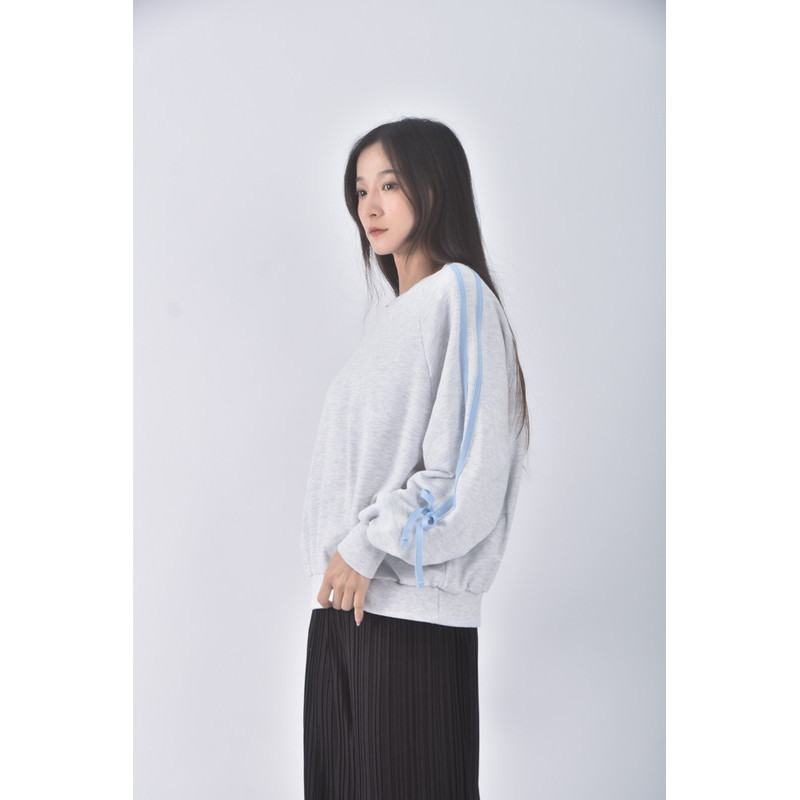(XL) bring質感圓領灰色長袖上衣二手衣, , large