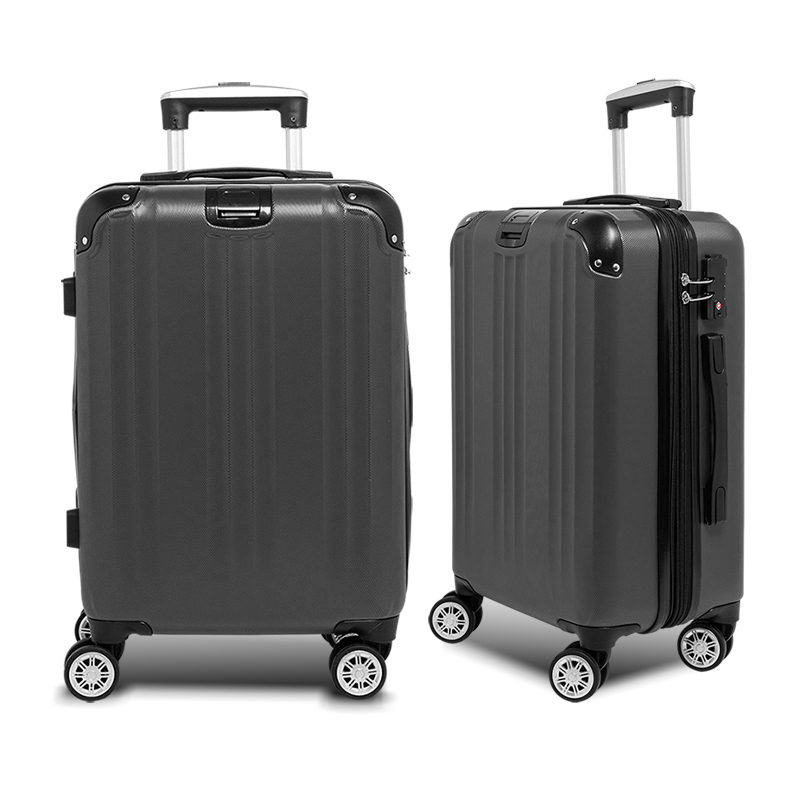 【Alldma鷗德馬】28吋ABS玩色拉鏈行李箱S2-鐵灰((贈B2束帶), , large