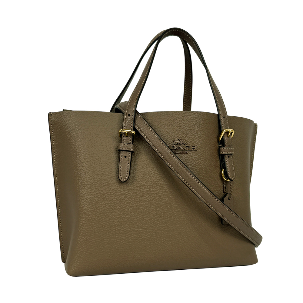 COACH Mollie 25 雙面皮革三層小款托特包/深石色, , large