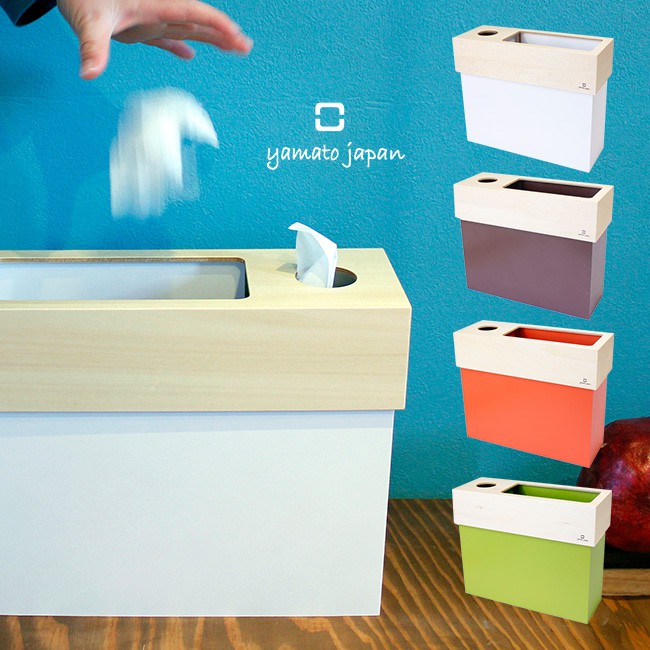 【this-this】日本yamato japan｜純手工木製多功能面紙盒式小型垃圾桶3.5L(矮), , large