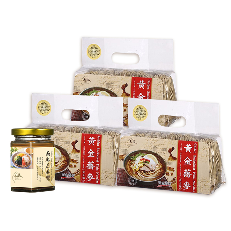 玉民黃金蕎麥麵3入+黃金蕎麥芝麻醬1入, , large
