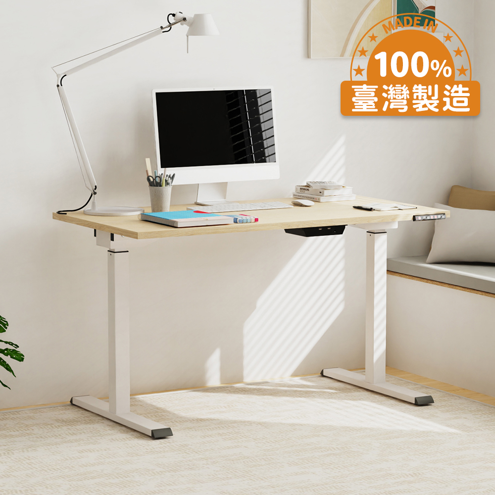 【KAKU健康生活】KA-4851 臺灣製造[電動升降桌]雙日本馬達 135x72cm 多色可選, , large
