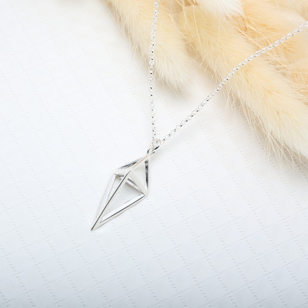 【Angel & Me】定情 幾何 立體 三角 Triangle s925 純銀 項鍊 情人節 禮物, , large