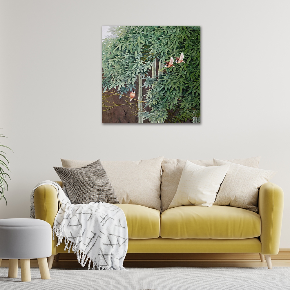 【御畫房】步步高昇 國家一級畫師手繪油畫80×80cm(VF-177), , large