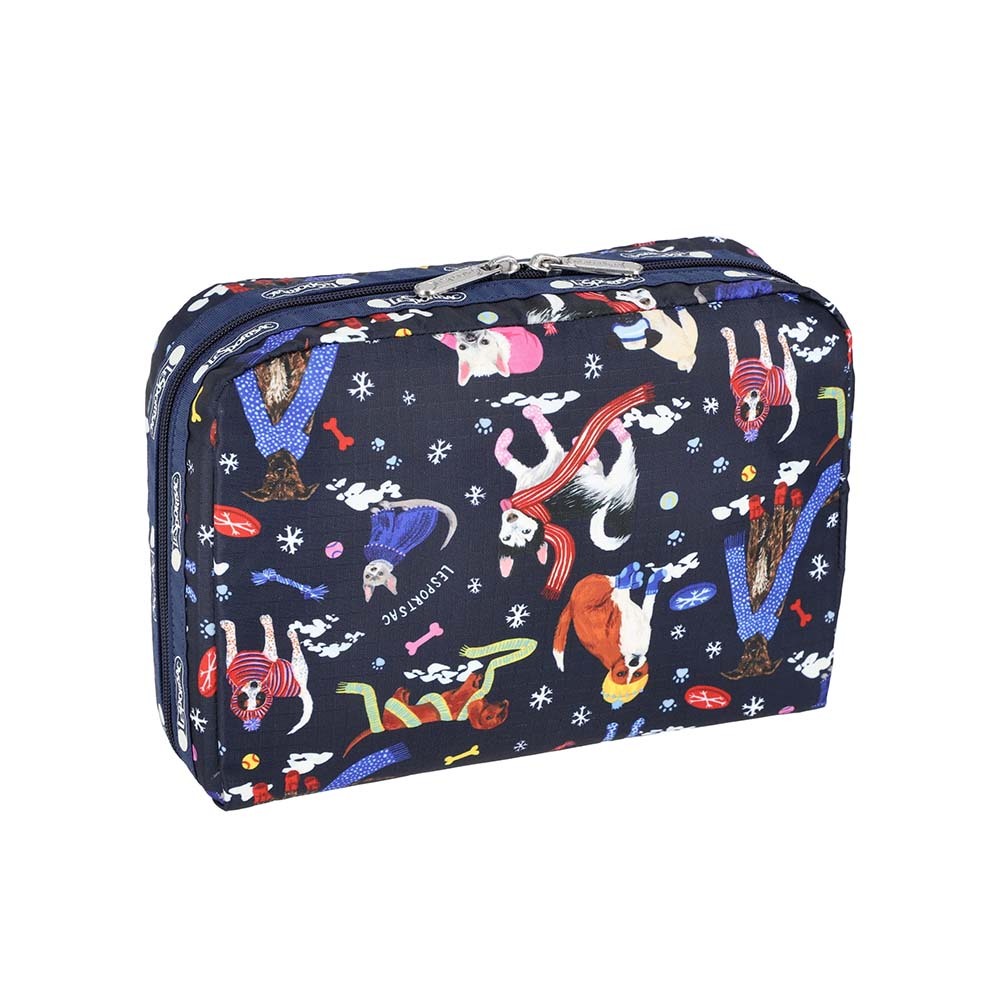 LeSportsac Extra Large Rectangular Cosmetic 加大型收納化妝包/ 雪國汪星人, , large