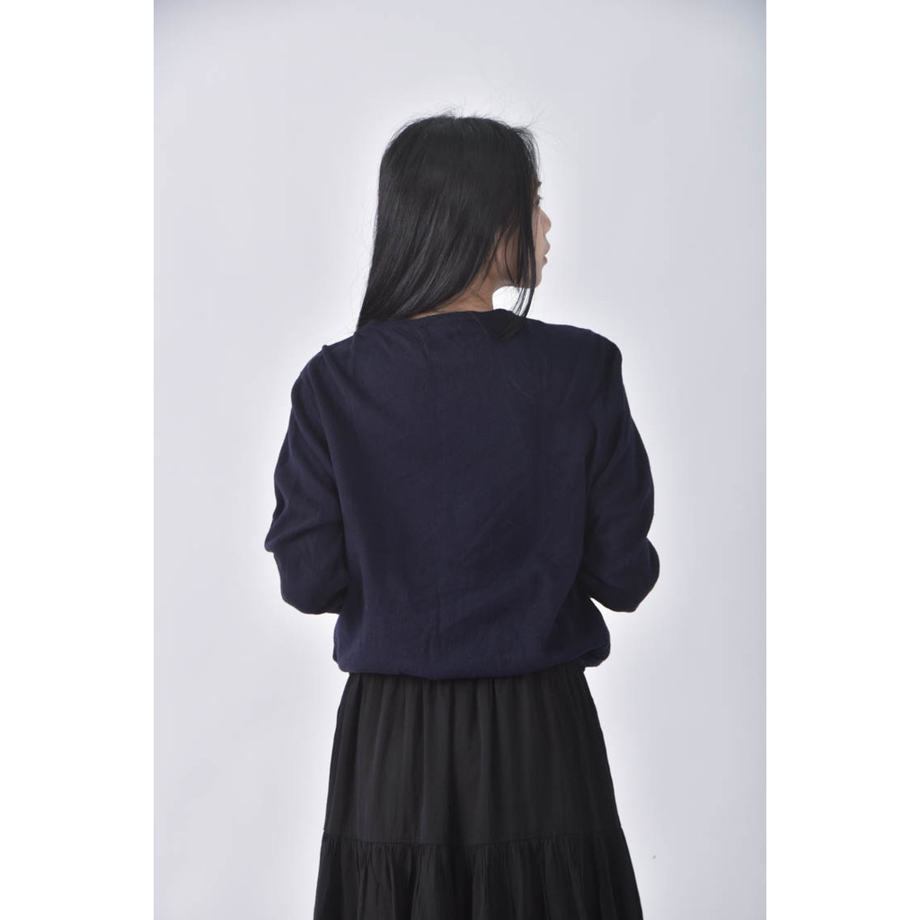 (M) earth music ecology純棉藍色長袖上衣二手衣, , large