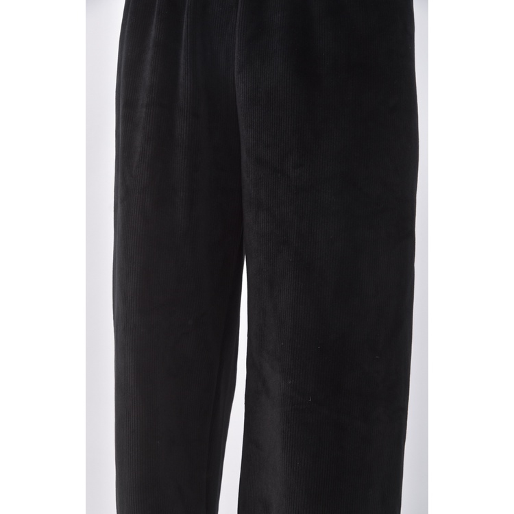 (S) 高腰質感燈心絨黑色長褲二手衣, , large