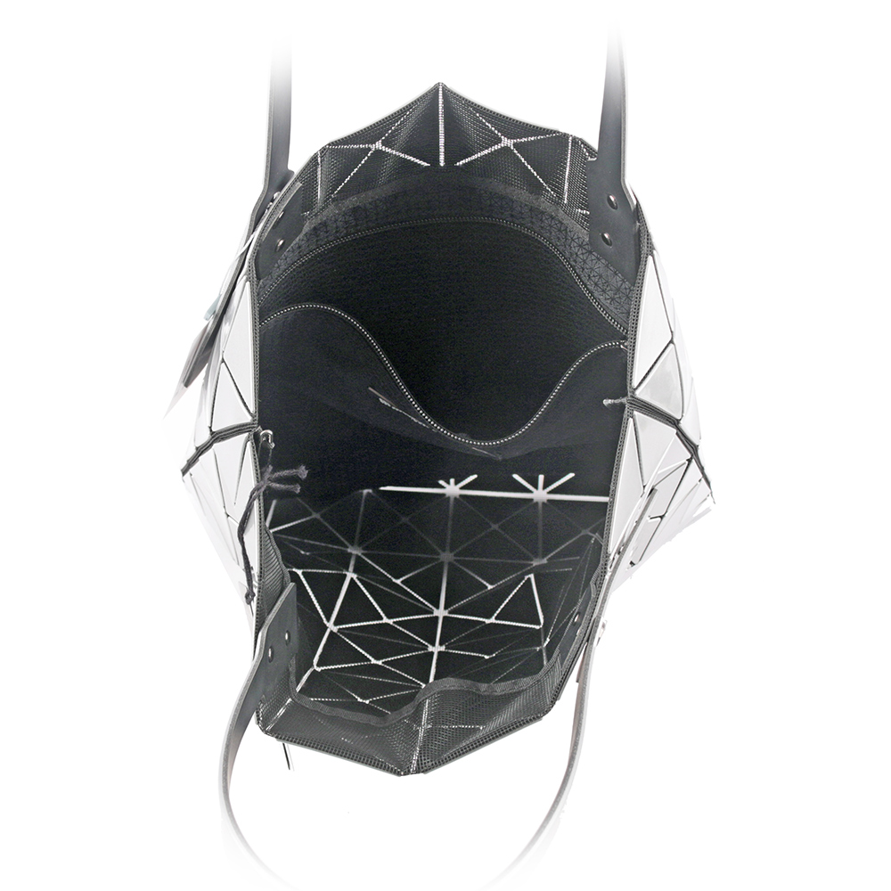 ISSEY MIYAKE BAO BAO LUCENT 6X6 亮面手提包(銀色), , large