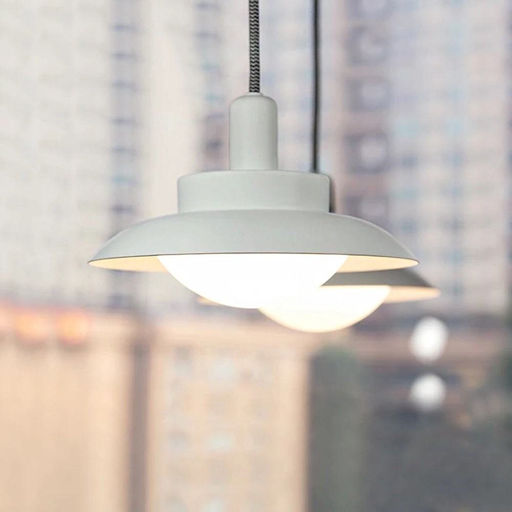 【H&R安室家】 39x16cm大款 LED北歐吊燈 ZA0109, 灰, large