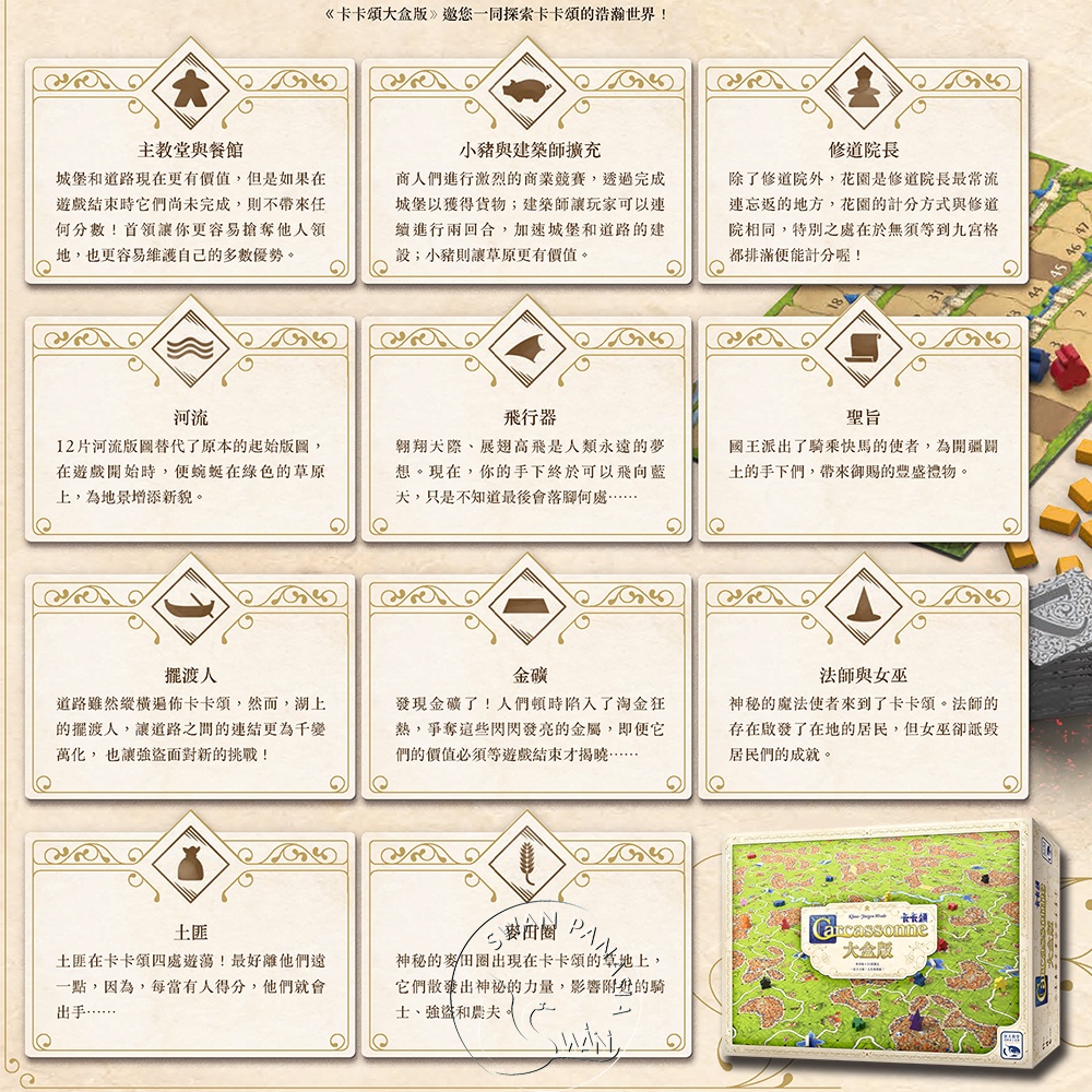【新天鵝堡桌遊】卡卡頌3.0大盒版, , large