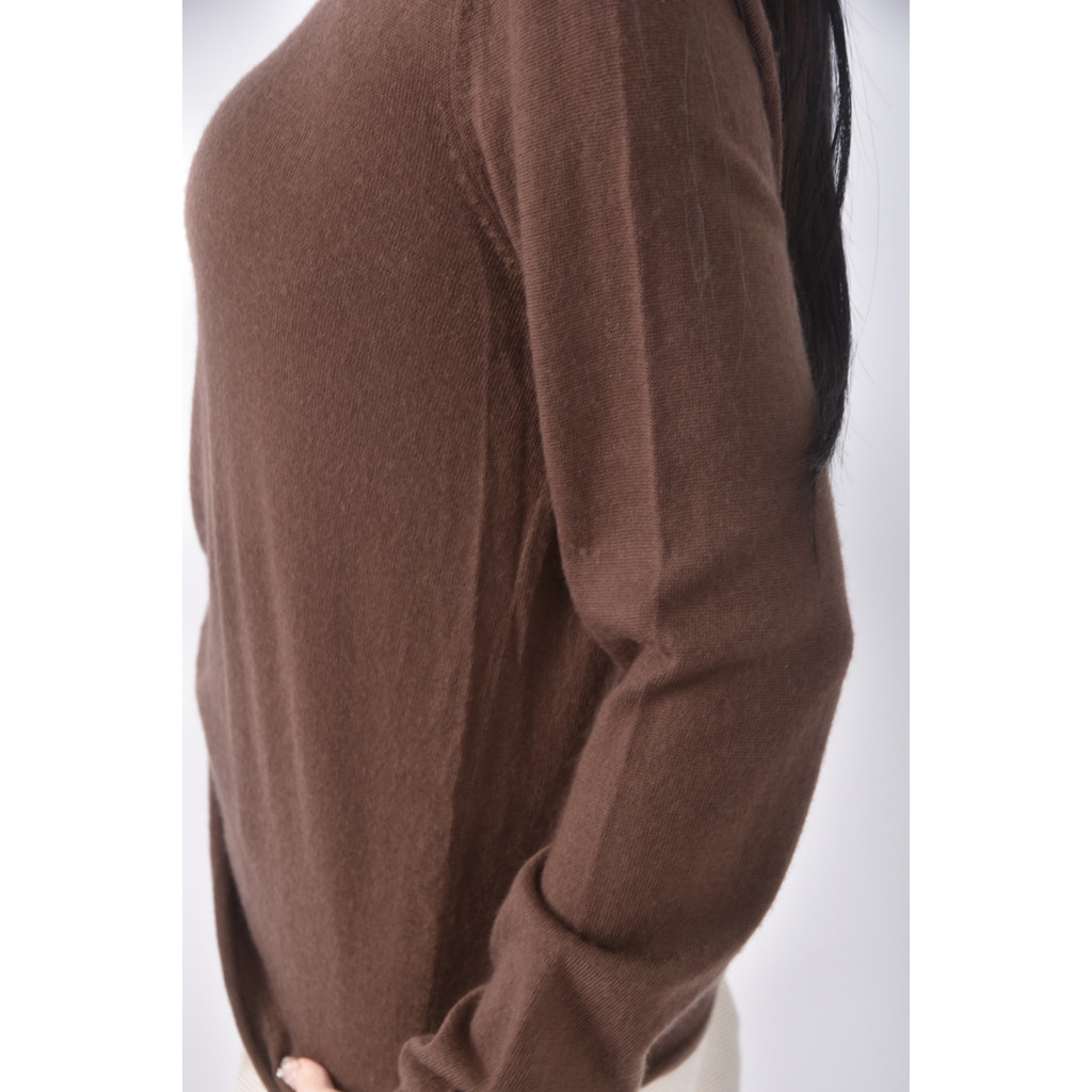 (M) 韓牌棕色長袖上衣二手衣, , large