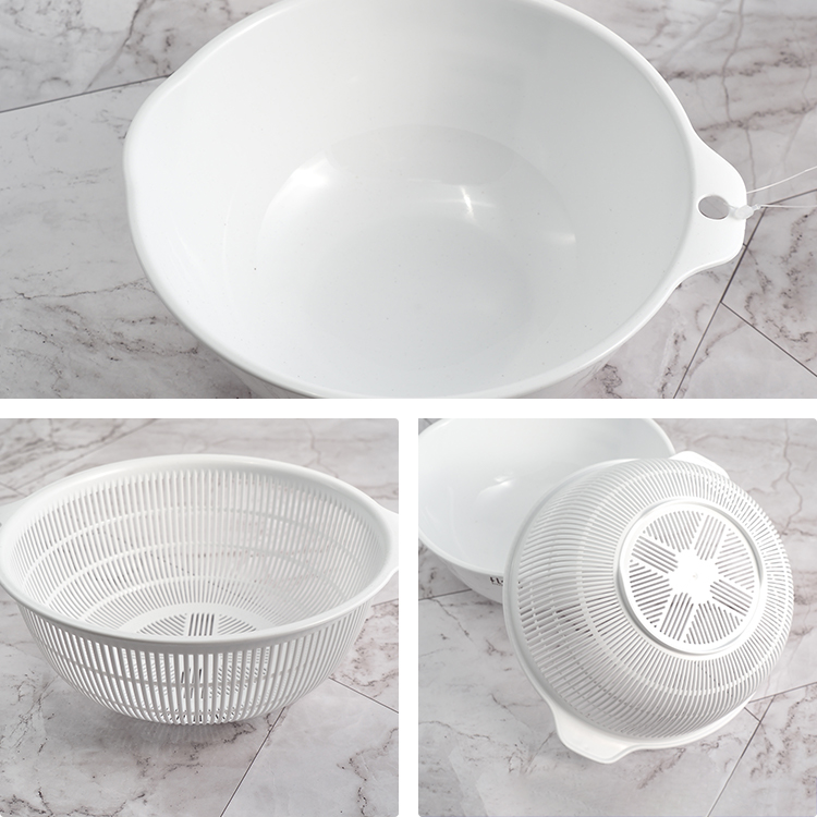 日本製NAKAYA雙層瀝水籃組-小-19cm-3組, , large