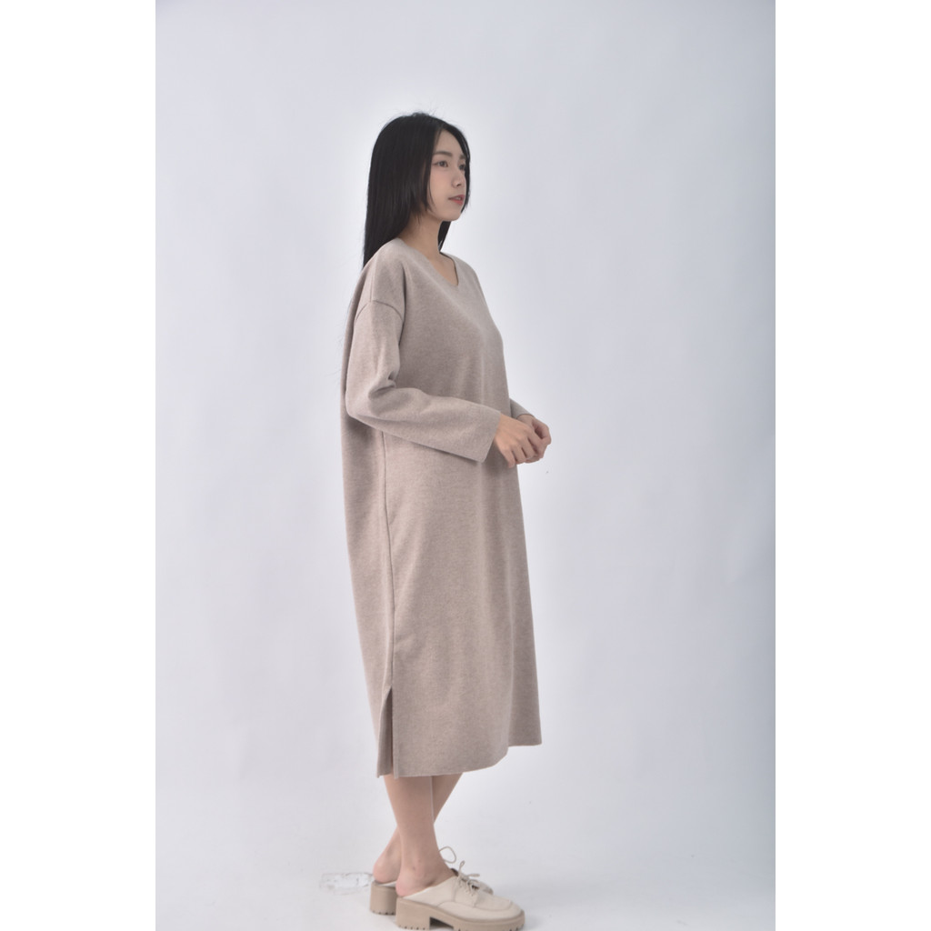 (XL) j room韓牌Ｖ領粉色洋裝二手衣, , large