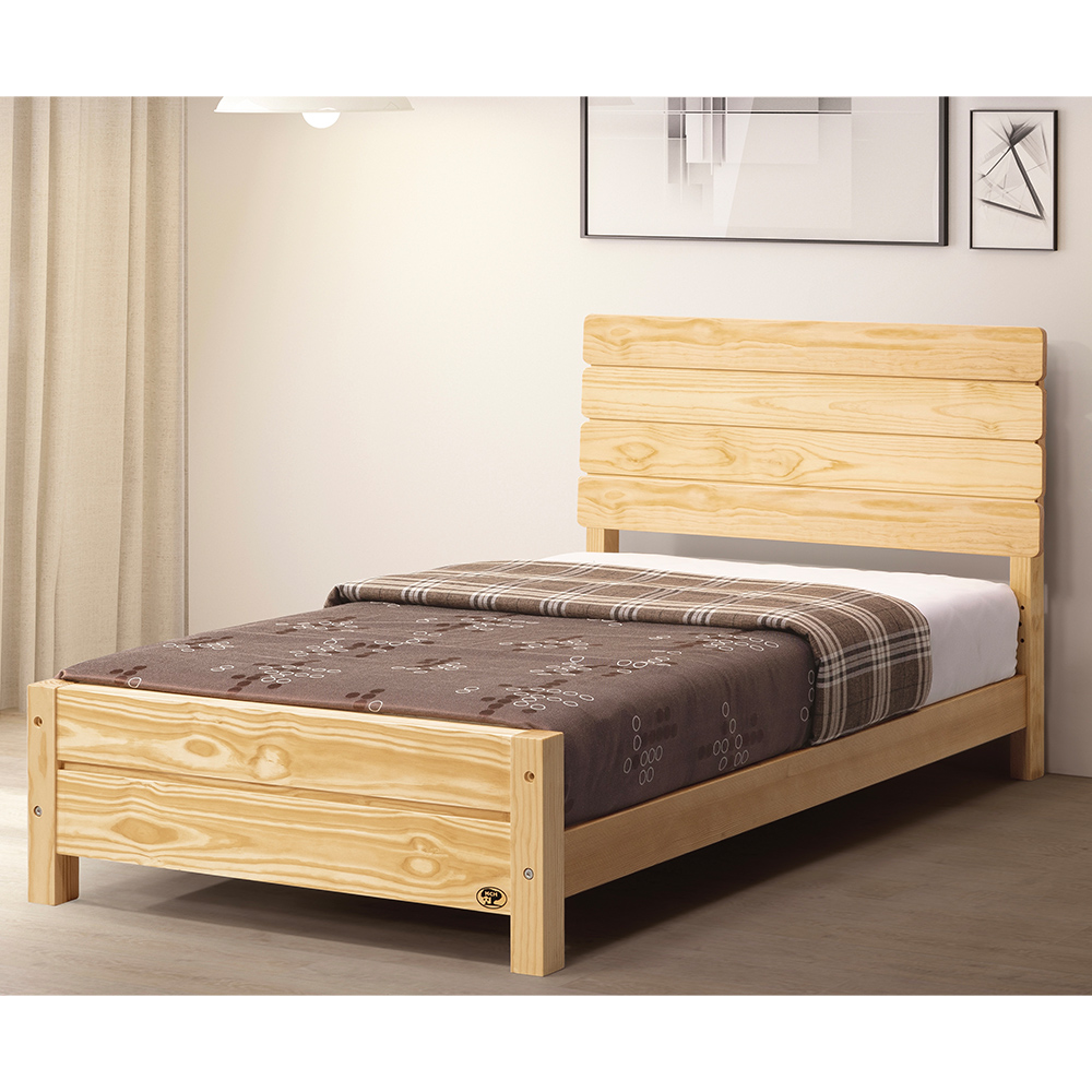 【唯熙傢俱】威爾遜松木3.5尺單人床, , large