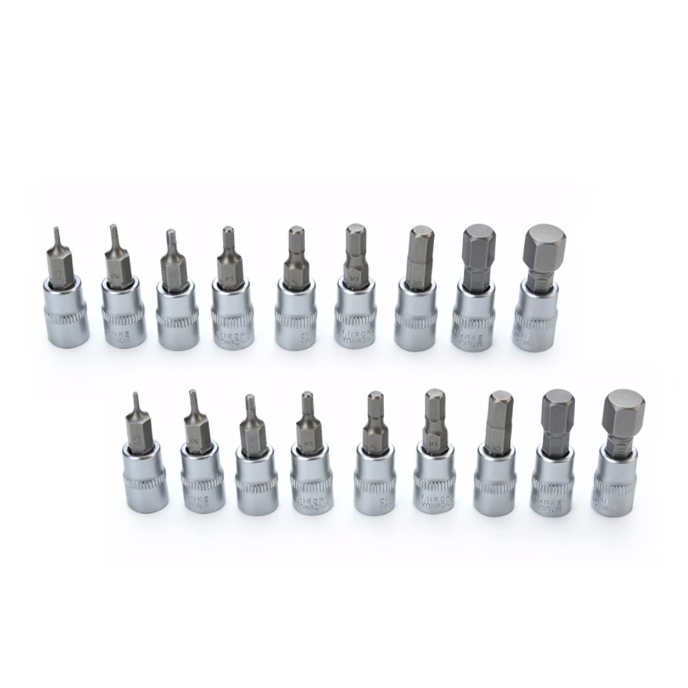 手動六角凸套筒 內六角 起子頭套筒 2分套筒組 公制 旋具頭, , large