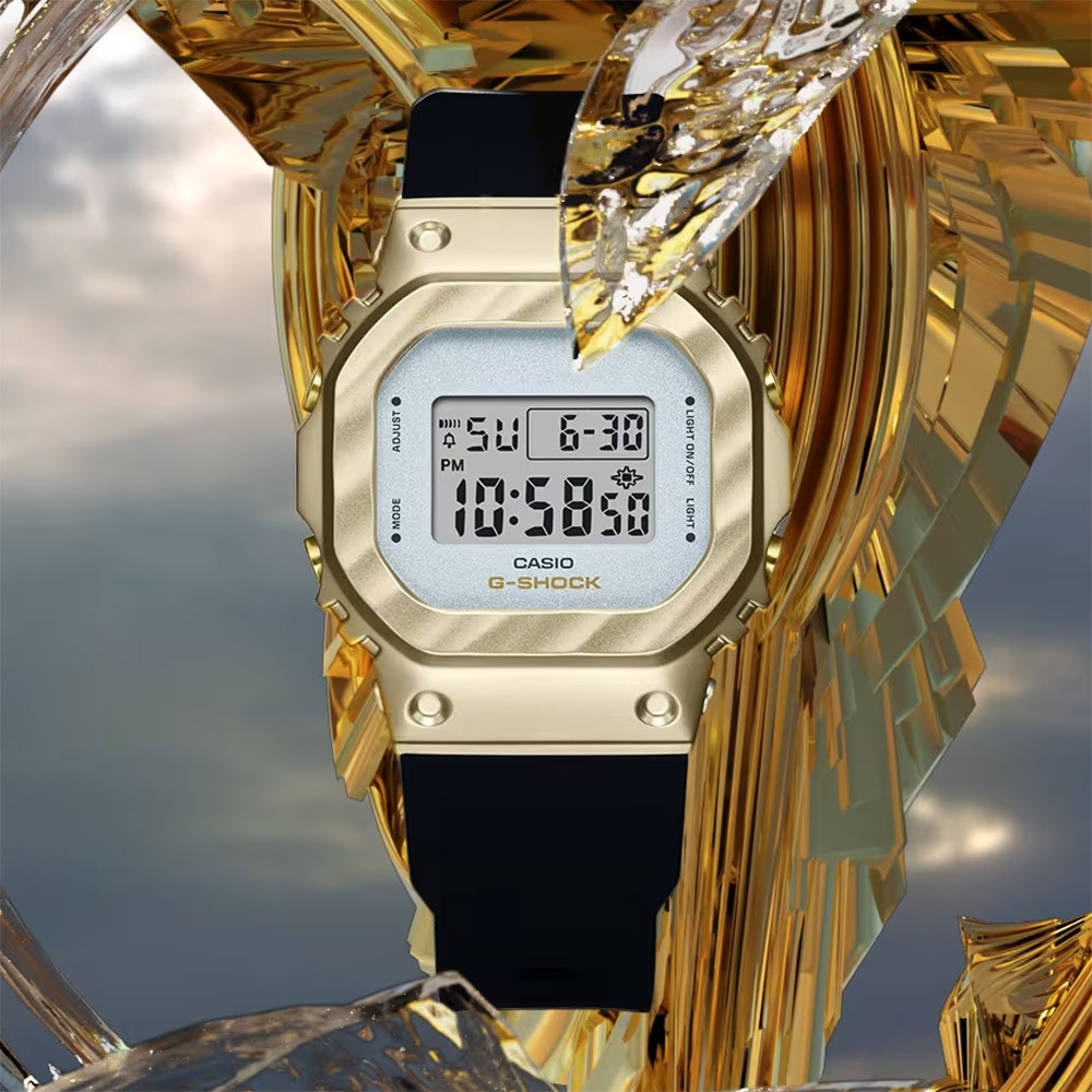 CASIO 卡西歐 G-SHOCK 香檳金系列 方型電子手錶 GM-S5600BC-1, , large