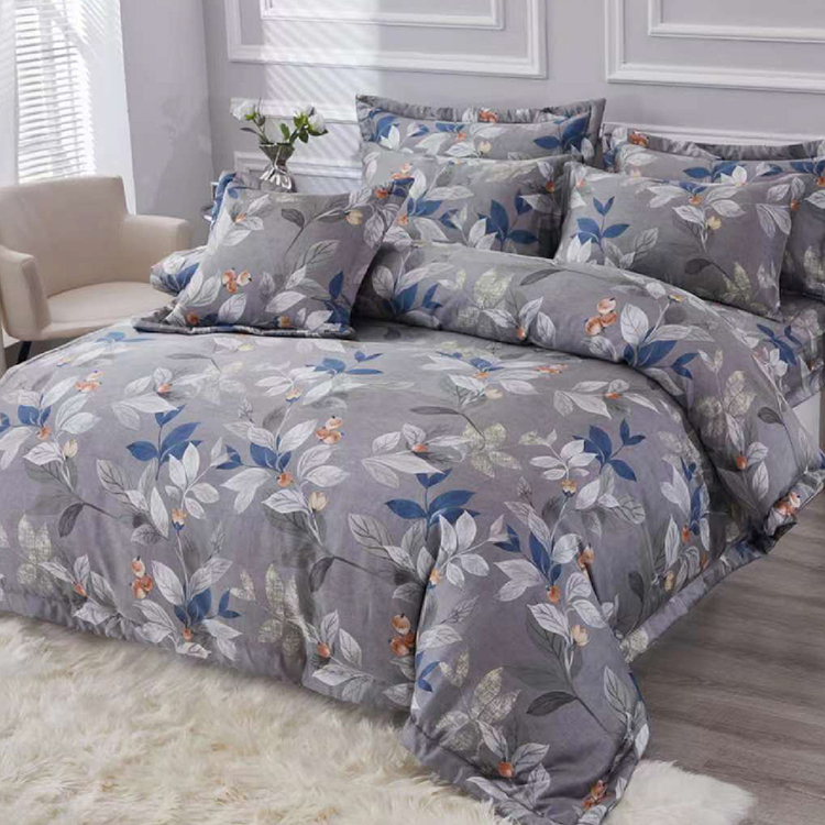 FITNESS_100%純天絲頂級60S雙人七件式床罩組-歲稔豐年