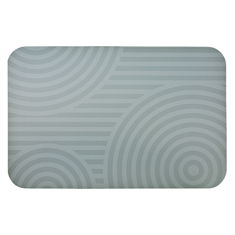 【Monster】 Soft Diatomaceous Earth Printed Mat – Karesansui (58x38cm) – Zen Green, , large