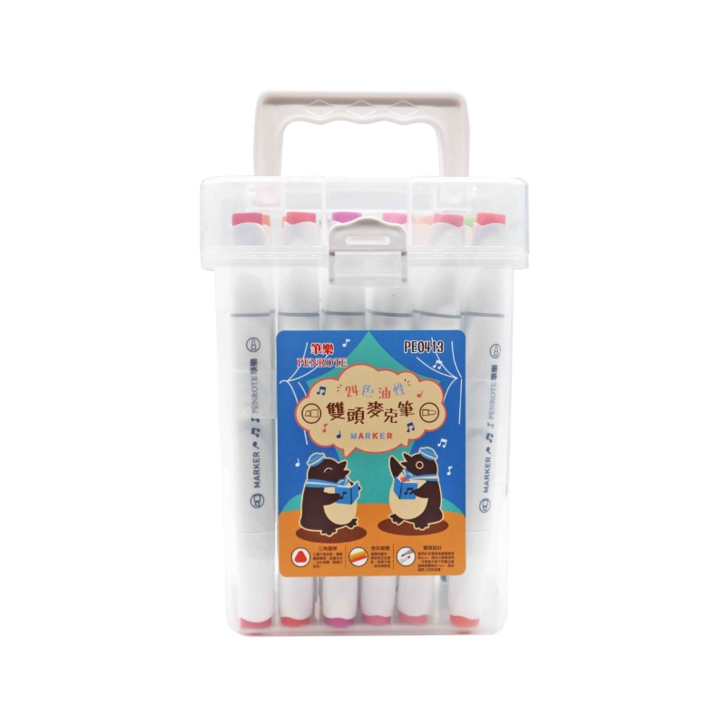 【PENROTE 筆樂】24色盒裝麥克筆, , large