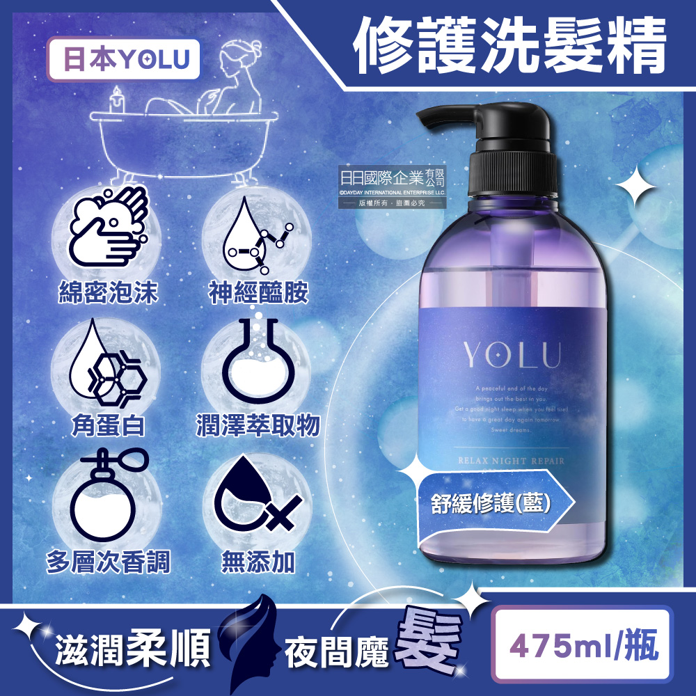 YOLU Shampoo 475ml Purple, , large