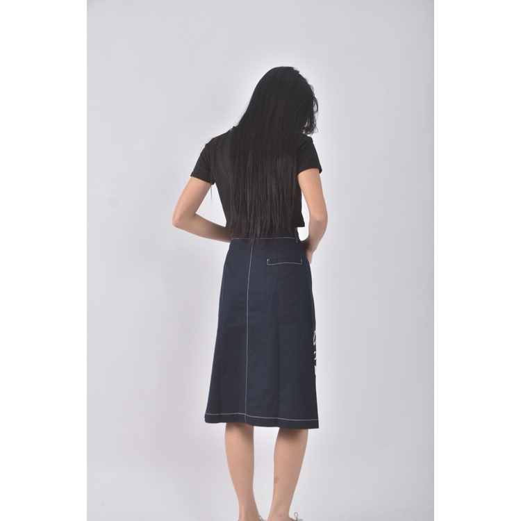 (XL) cidani質感棉質藍色長裙二手衣, , large