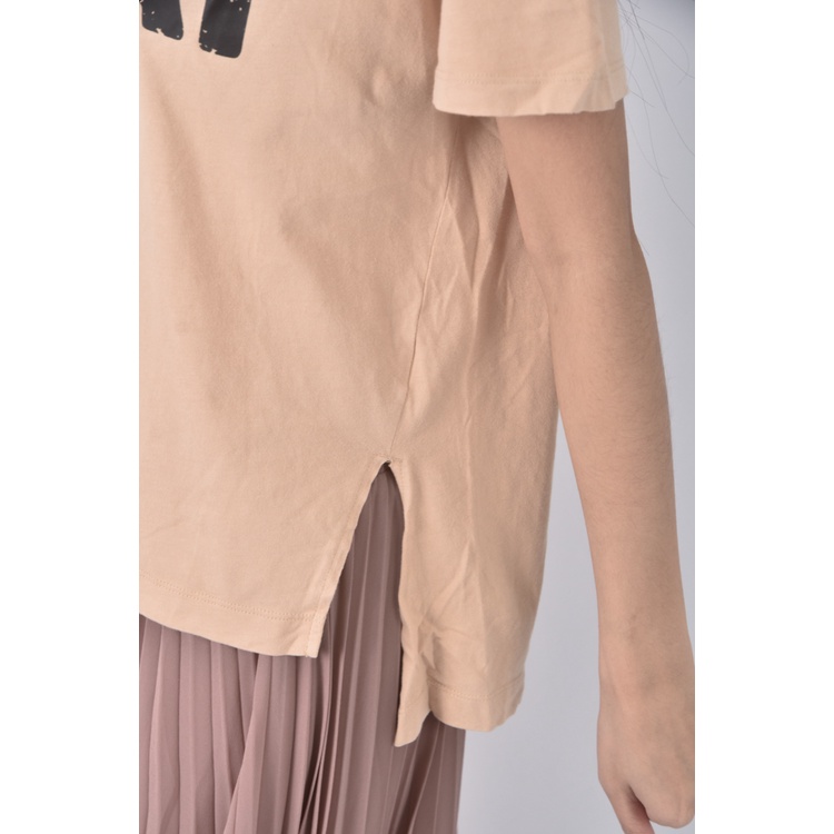 (L) net棉質純棉棕色短袖上衣二手衣, , large