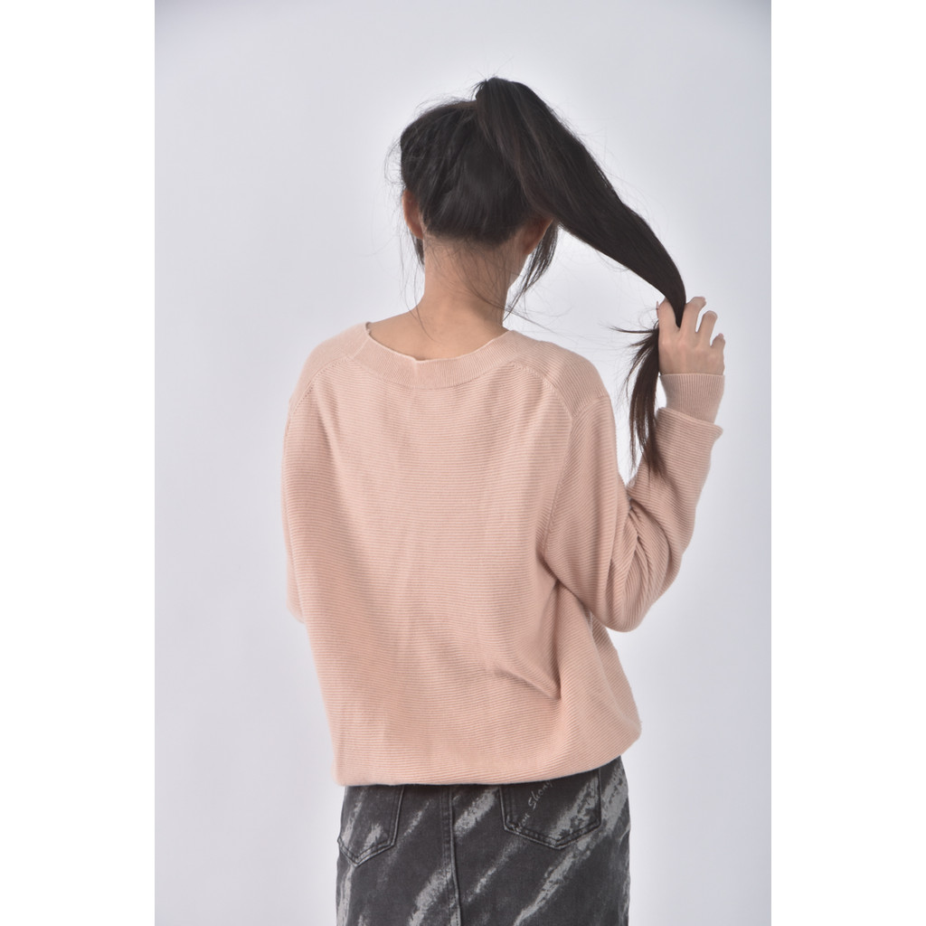 (L) V領橘色外套二手衣, , large
