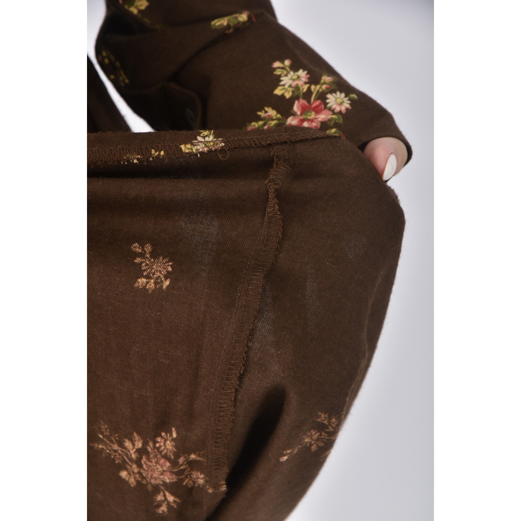 (M) laura ashleyV領棕色綁帶洋裝二手衣, , large