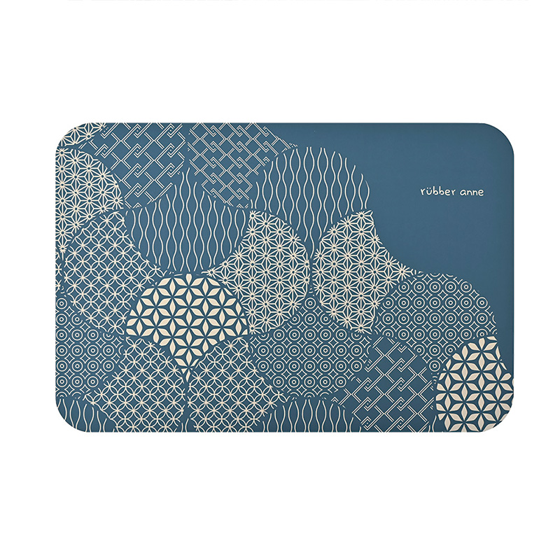 【Monster】 Soft Diatomaceous Earth Absorbent Mat – Window Blossom Series (60x40cm) – Charm Blue, , large