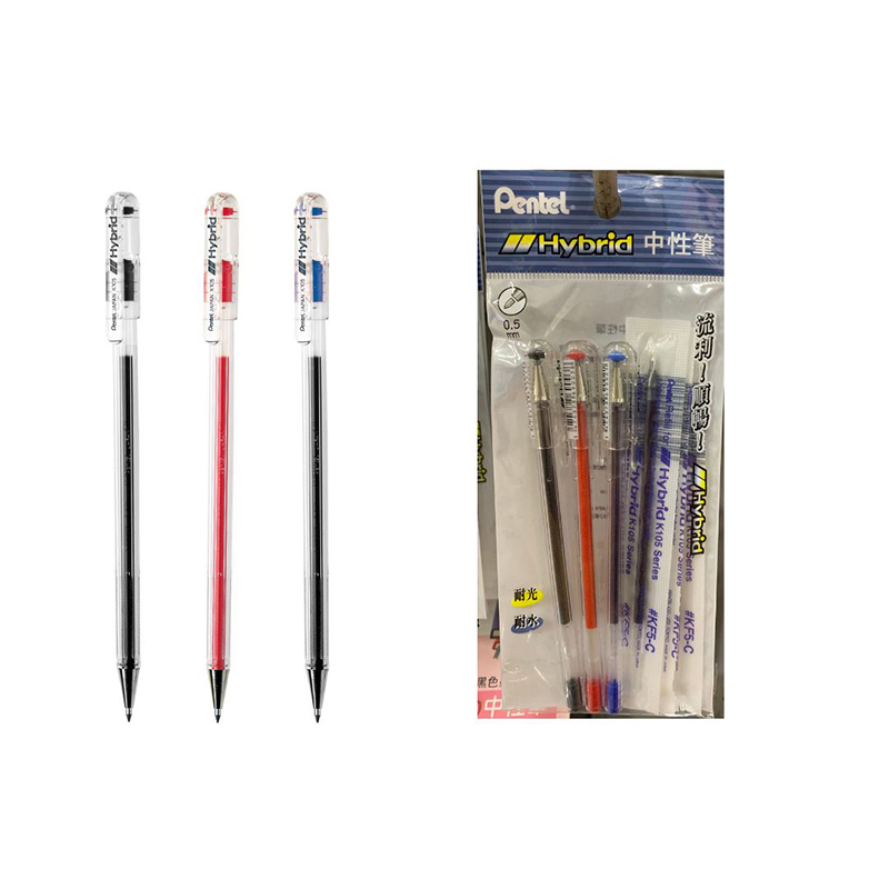 飛龍WPK105-6中性筆3筆+3芯, 3筆混色+3芯藍, large