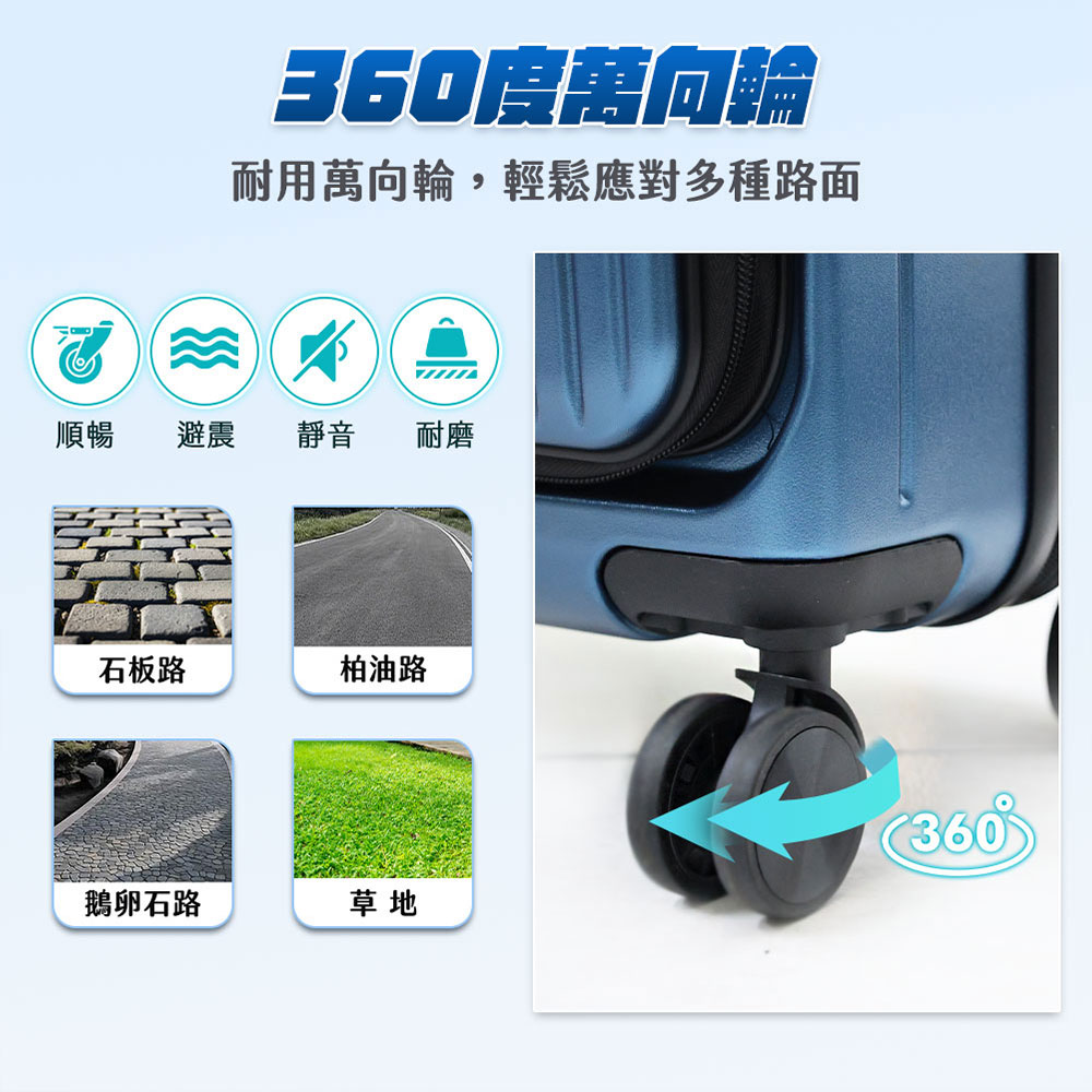 【HJY】鴻嘉源 激省空間深開擴容行李箱24吋-淺綠, , large