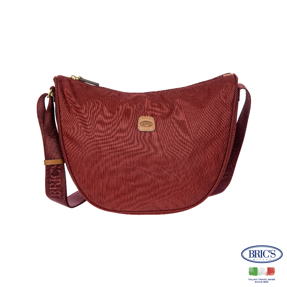 【Bric's】 X-collection 半月側背包 BXG45052 - 波爾多酒紅色, , large