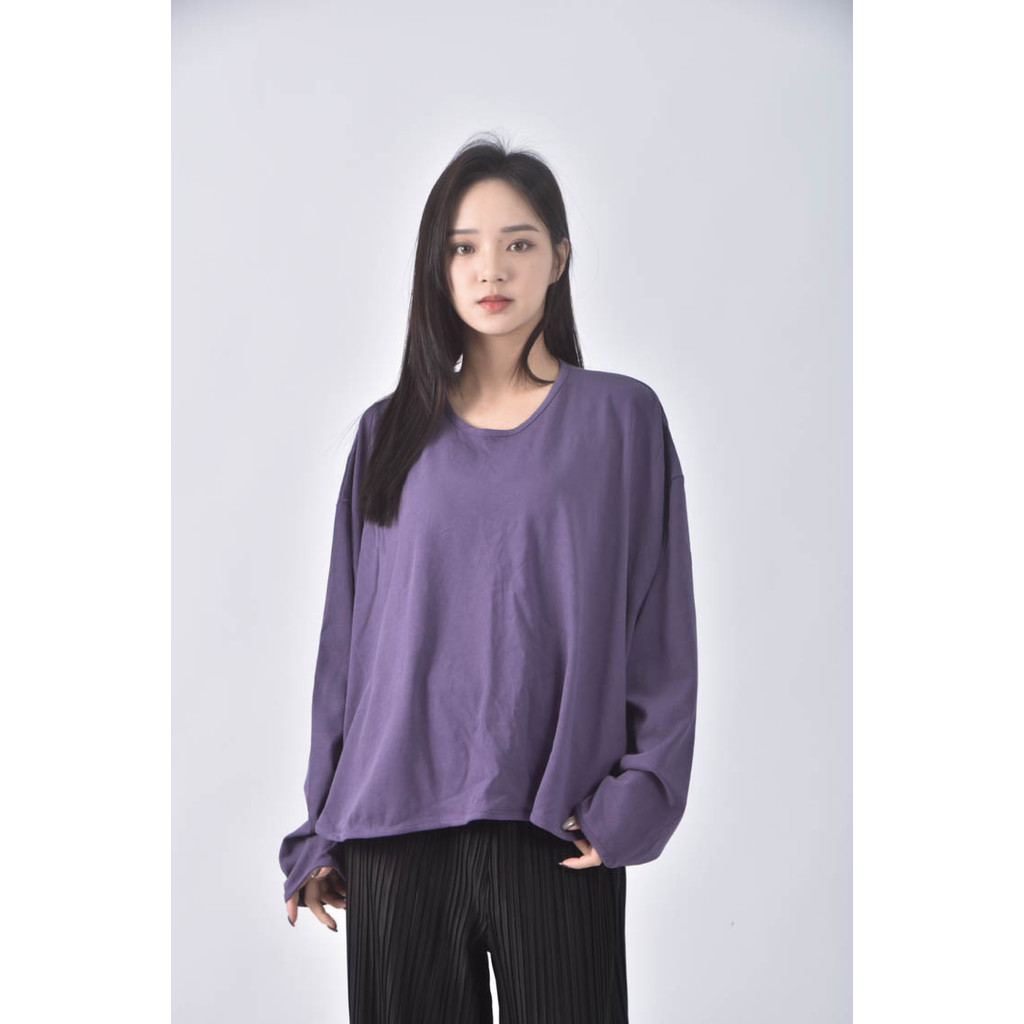 (2XL) yoom韓牌寬鬆紫色長袖上衣二手衣, , large