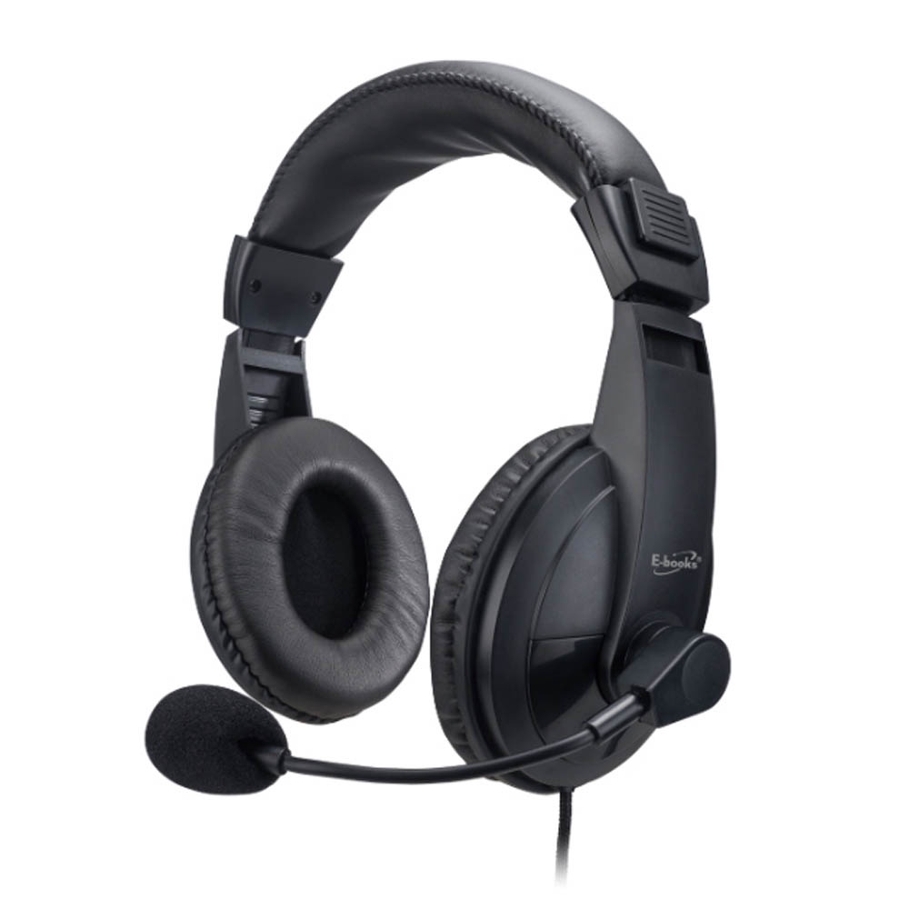 E-BOOKS SS30 Stereo Headset Microphone - Clear Sound Quality No Noise, Soft Earcup Design, Adjustable Microphone, , large