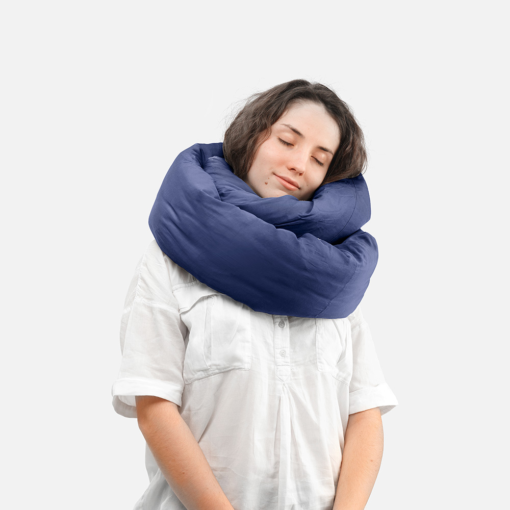 Infinity Pillow Travel Neck Pillow Navy, , large