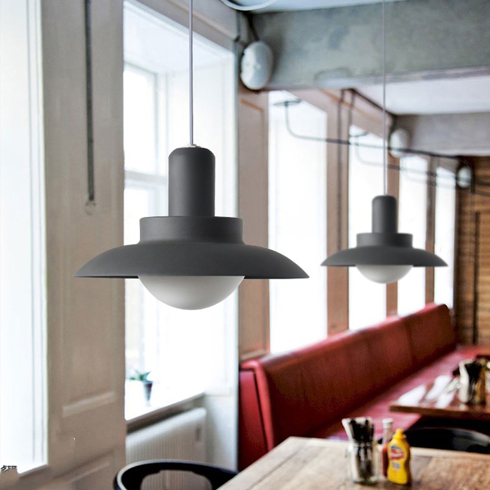 【H&R安室家】 39x16cm大款 LED北歐吊燈 ZA0109, 灰, large