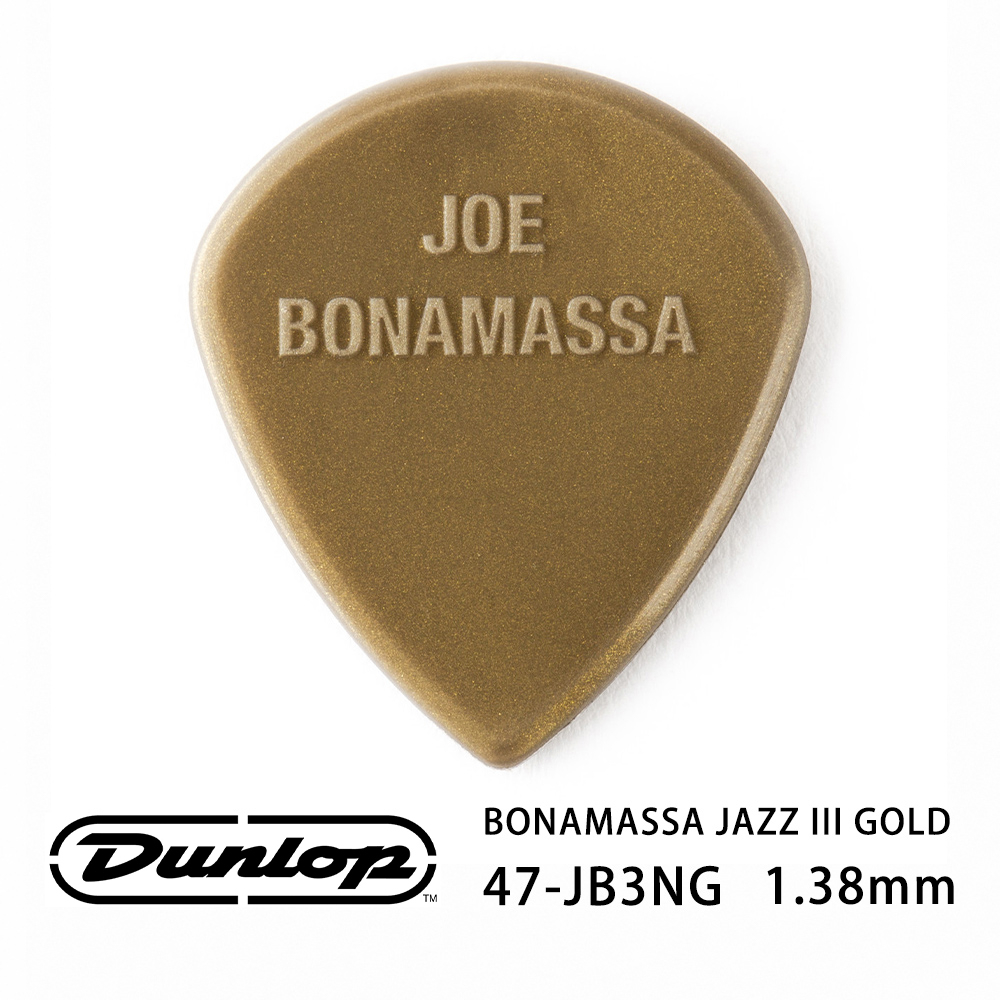 Jim Dunlop Bonamassa Jazz III 1.38mm Pick (三片、十片組)【敦煌樂器】, , large