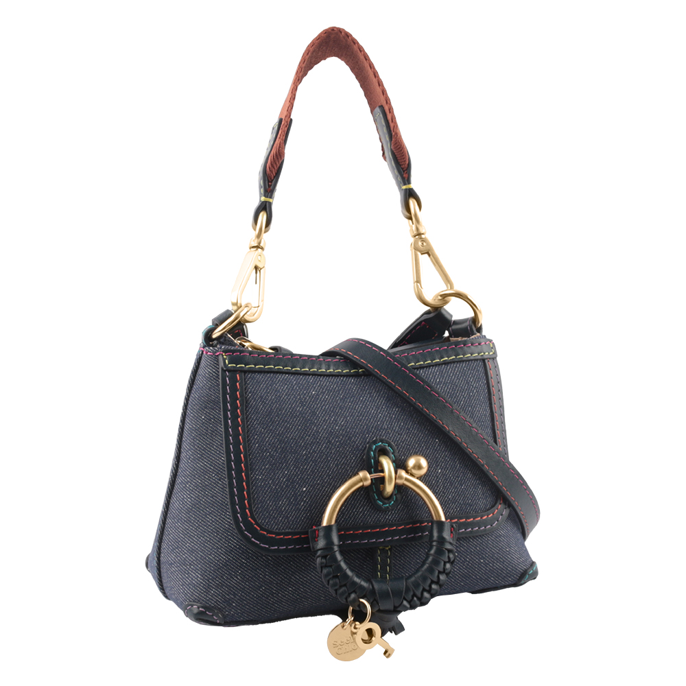 SEE BY CHLOE JOAN MINI 牛仔布肩背/斜背包/單寧藍, , large